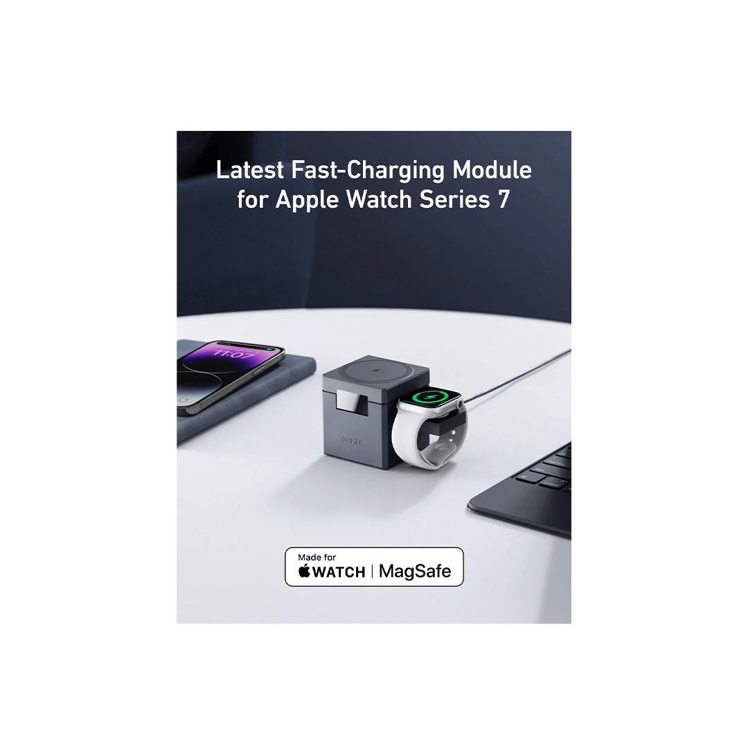Anker 3-in-1 Cube Compatible with MagSafe, 15W Fast Charging Foldable Wireless Charger in Qatar Anker 3-in-1 Cube Compatible with MagSafe, 15W Fast Charging Foldable Wireless Charger in Qatar